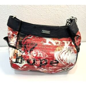 Miche Demi Bag Red Hope Shell Cover with 2 Straps Graffiti Faith Black White VGC